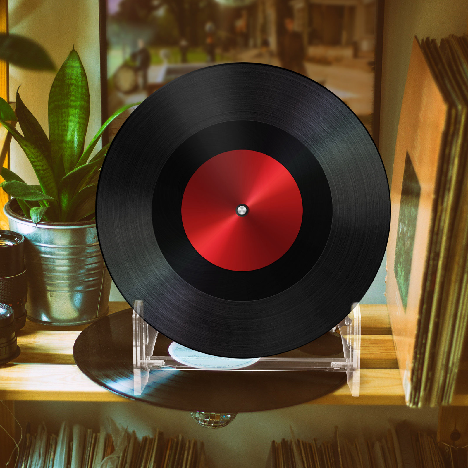 Magazines - Acrylic Vinyl Record Display Rack Transparent
