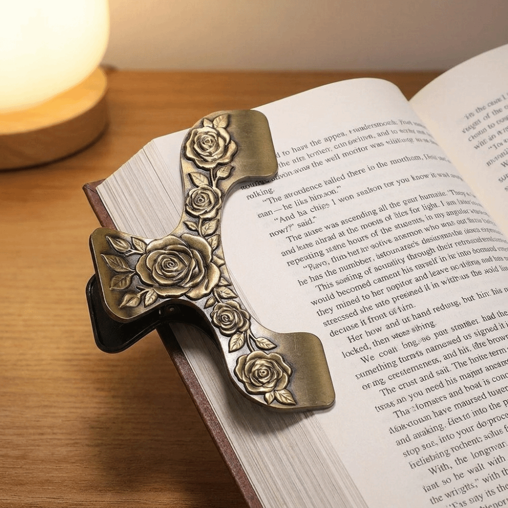 Vintage Carved Metal Book Clip - Stationery Books 评论和价格