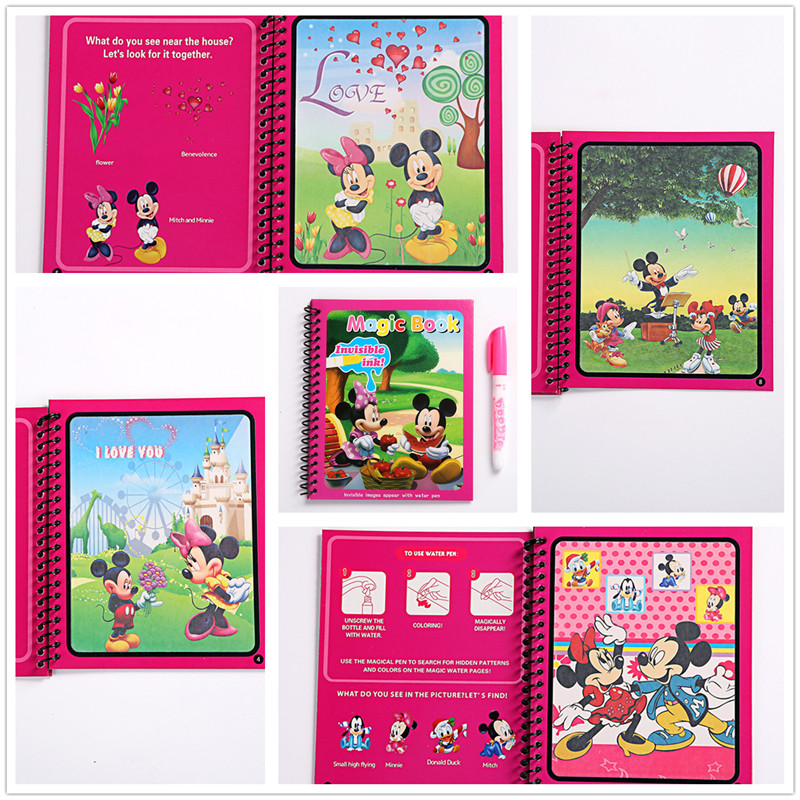 Disney Minnie Mickey water pai - Reusable Water Magic Coloring Book 评论和价格