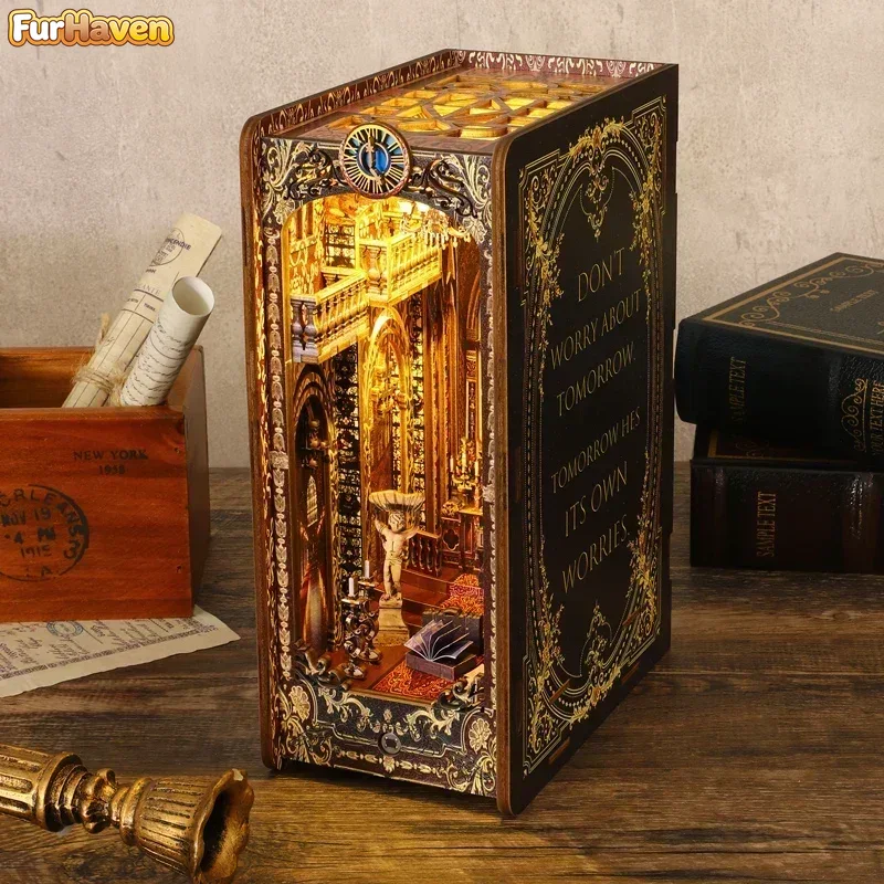DIY Wooden Book Nook Shelf Ins - Diy Wooden Book Nook Kit Shelf Insert 评论和价格