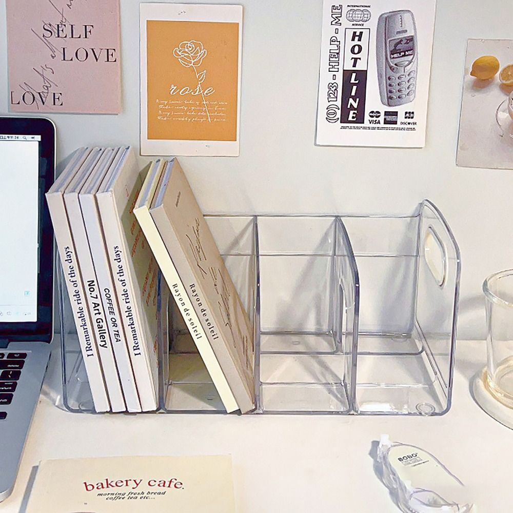 Portable Clear Acrylic Bookend - Clear Acrylic Book Stand Holder 评论和价格