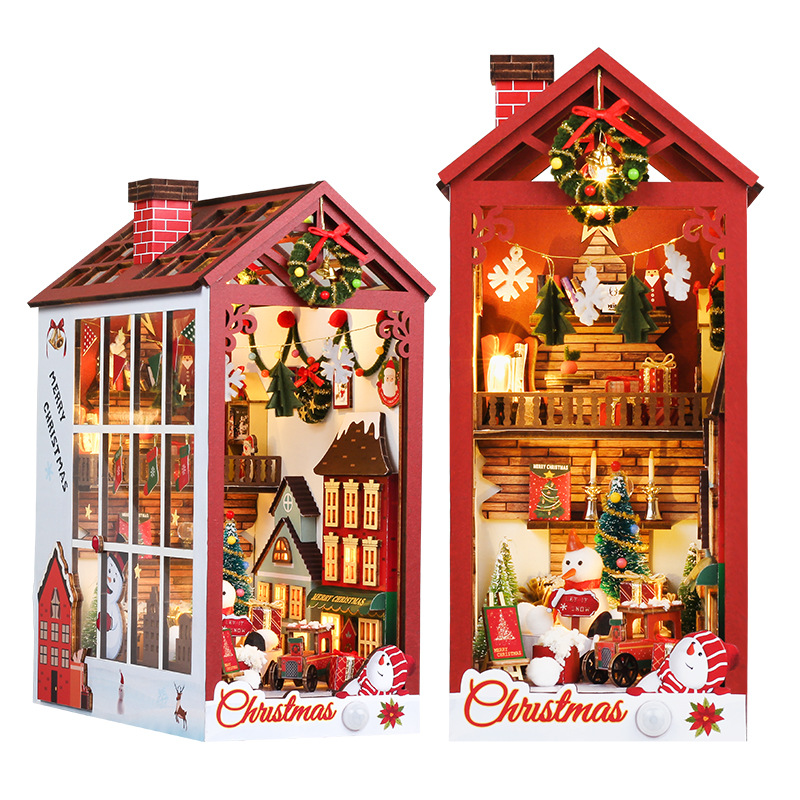 DIY Wooden Magic Christams Boo - Diy Wooden Book Nook Kit Shelf Insert 评论和价格